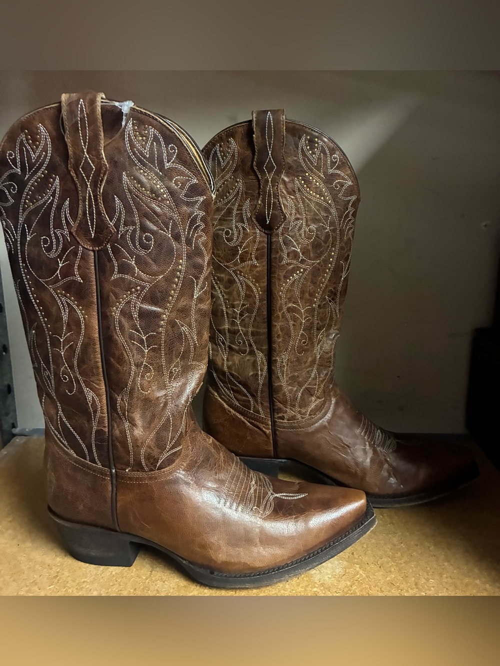 Idyllwind Miranda Lambert Women’s Size 6B Brown Distressed Leather Western Cowbo - Picture 3 of 7